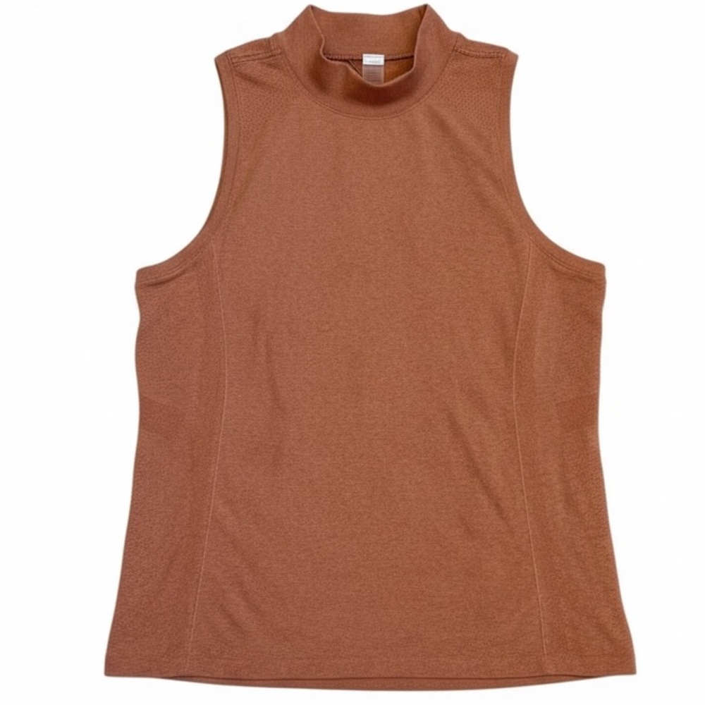 CALIA SEAMLESS SLEEVELESS MOCK DARK ORANGE Focus Golf XXL Quick Dry UPF 50 NWT